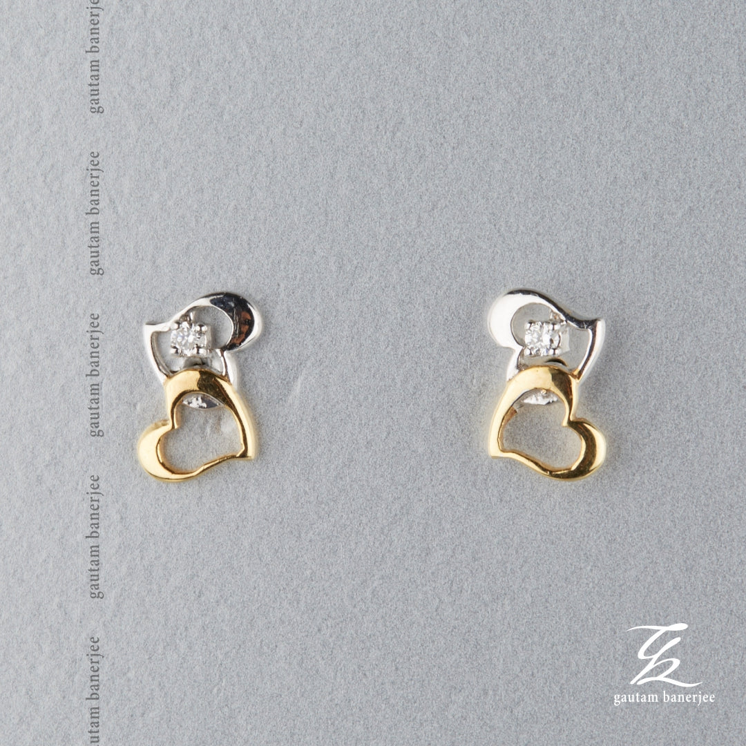 Heart Shape Stud Earrings  Stud earrings Heart jewelry set Bar stud  earrings