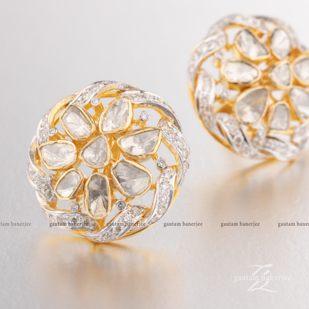 Uncut diamond earrings tanishq on sale