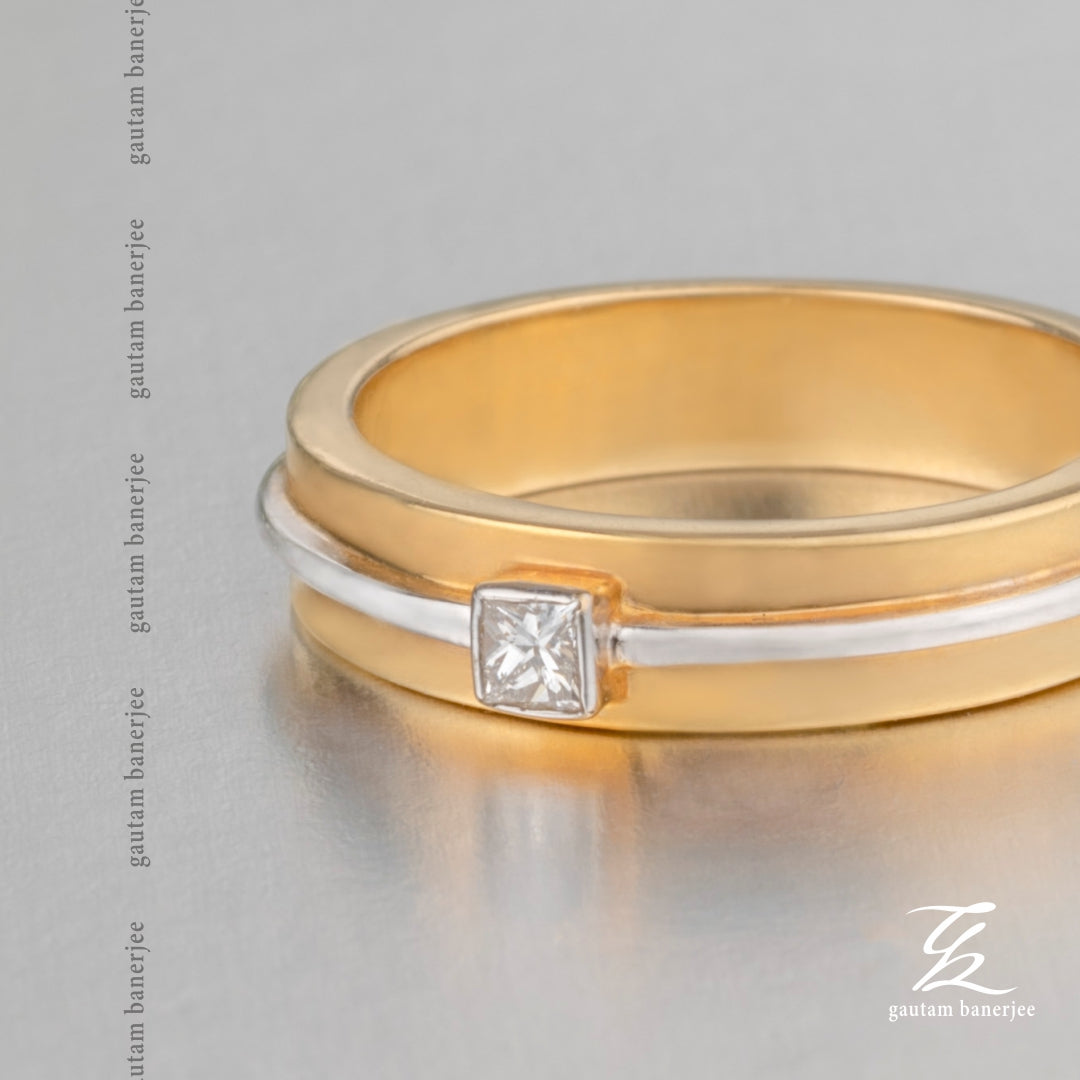 Milgrain Round Diamond Ring .08 Cttw 14K White Gold 370A