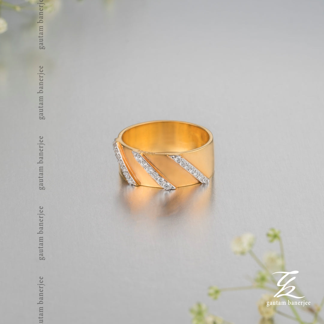 18KY Sunset Yellow Diamond Band – Kilauea Fine jewelry